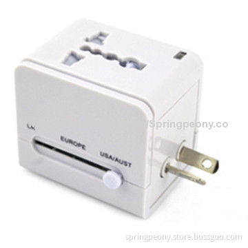 Universal Travel Power Plug with 110-250V AC Input, CE, FCC, RoHS, SGS Marks